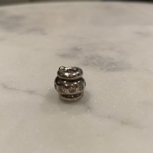 Pandora retired charm with CZ